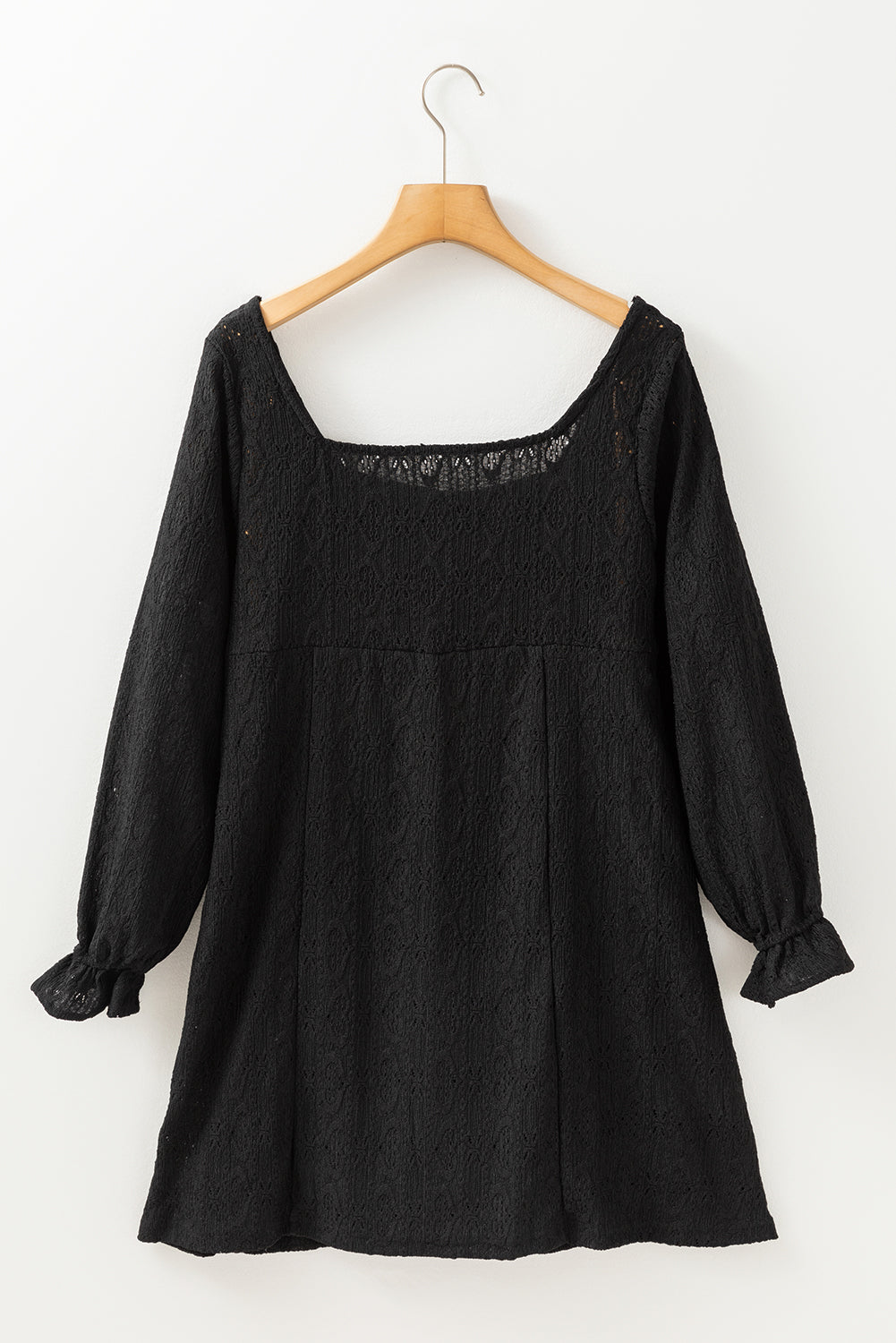Elle Lace Crochet Buttoned Mini Dress