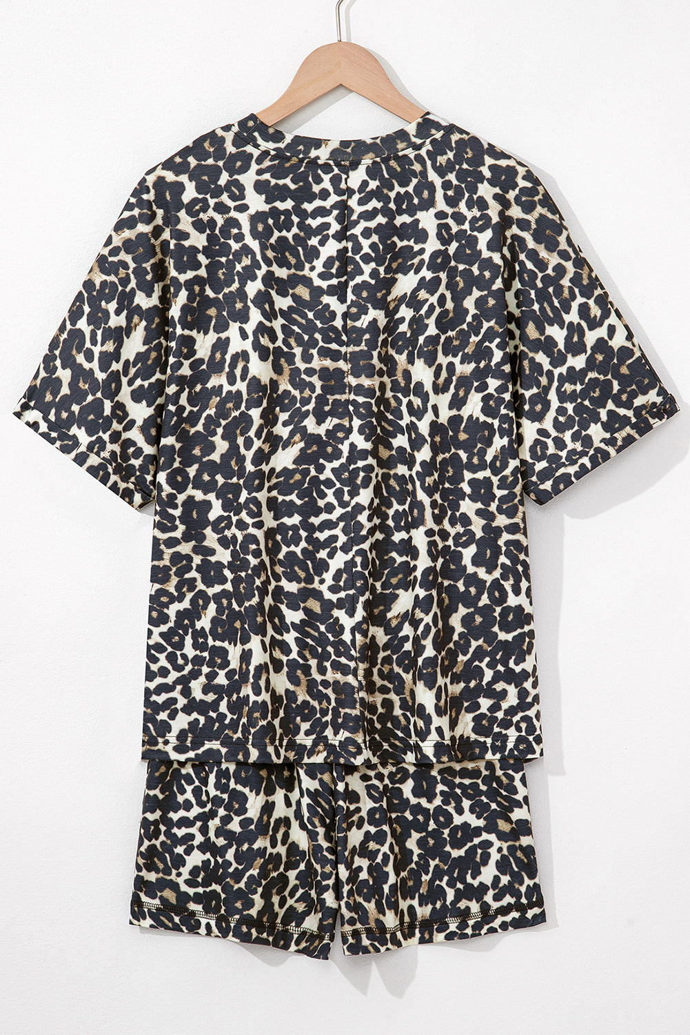 Magdalena CheetahCasual Tee and Shorts Lounge Set