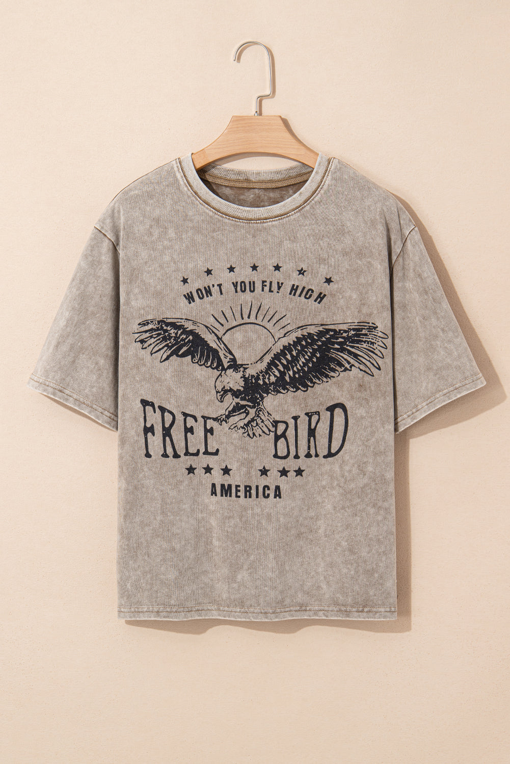 AMERICA FREE BIRD Vintage Mineral Washed Tee