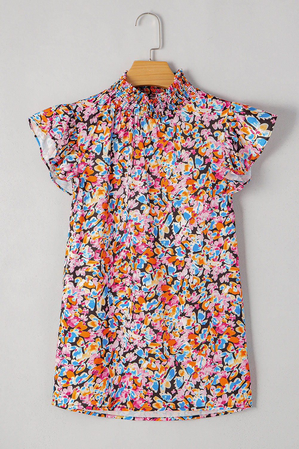 Elowen Floral Flutter Sleeve Blouse Top