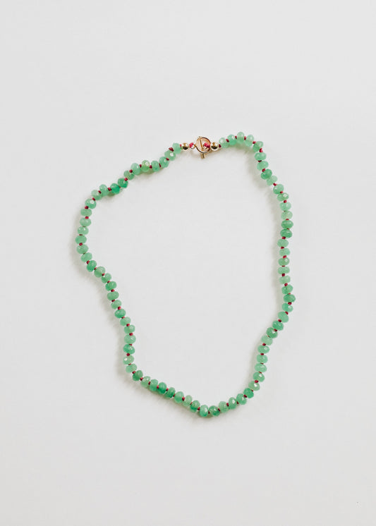 Natural Aventurine + 14k Gold Filled Toggle || Gemstone Necklace