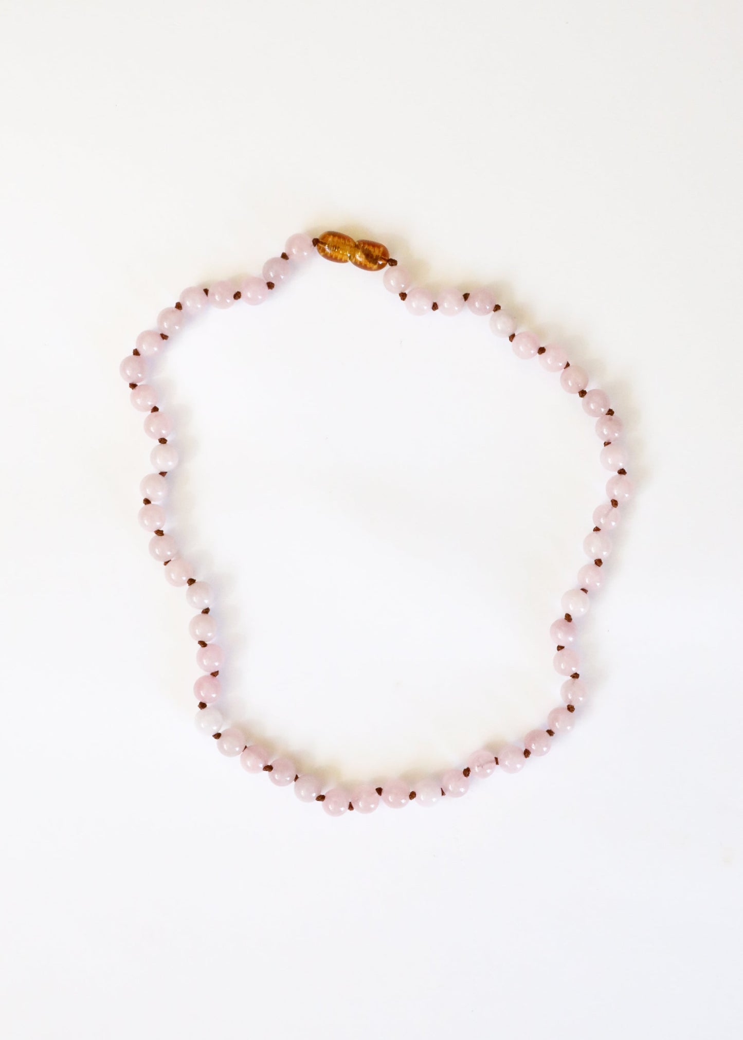 Pure Gemstone + Natural Rose Quartz || Beaded Necklace