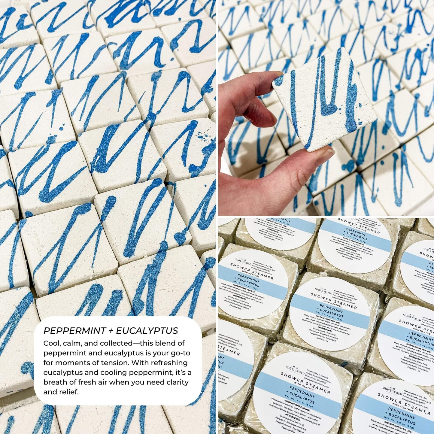 Aromatherapy Mentholated Shower Steamers - Breathe Easy & Relax