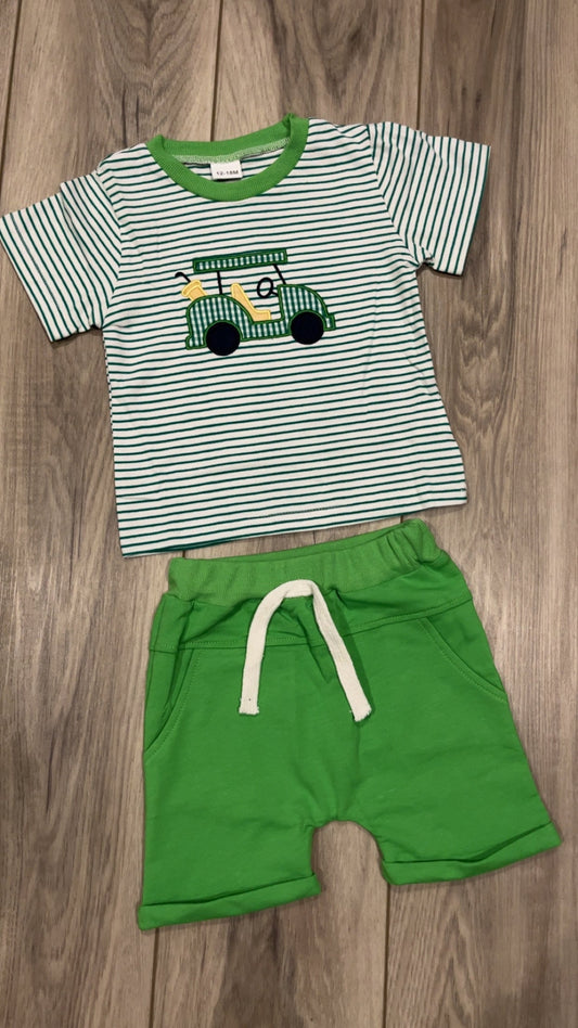 Green Golf Short Set