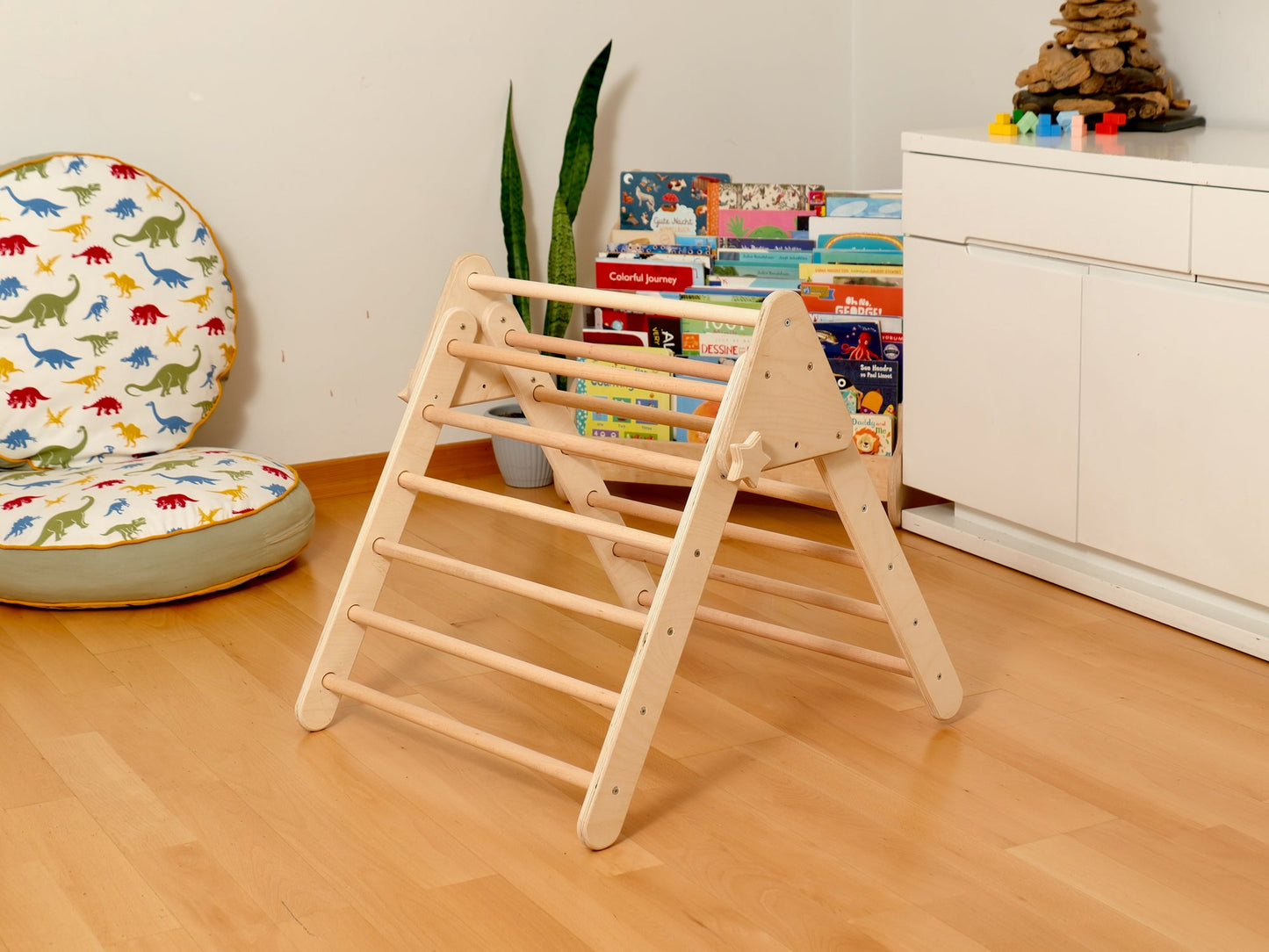 Montessori Indoor Playground | Pikler Triangle & Climbing Arch & 2in1 Ramp & Pillow