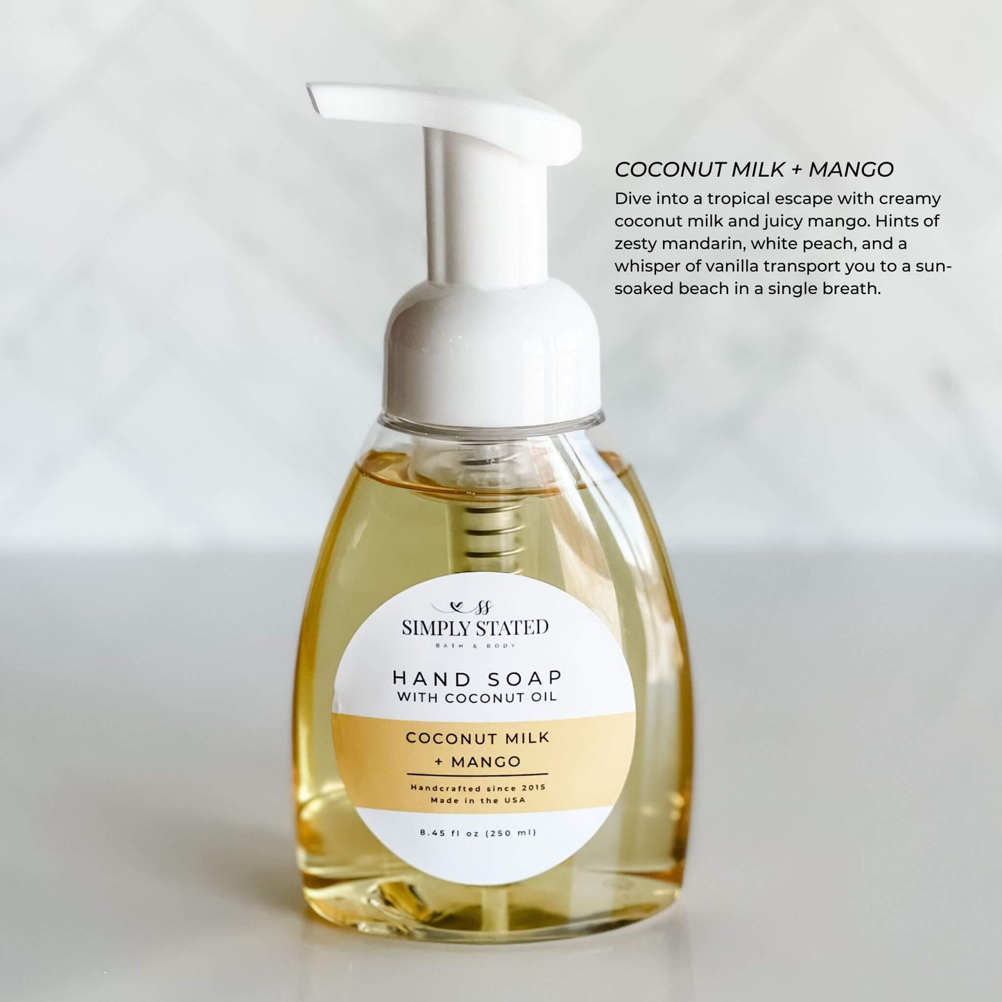 Signature Foaming Hand Soap – Gentle Coconut Oil-Based Liquid Soap