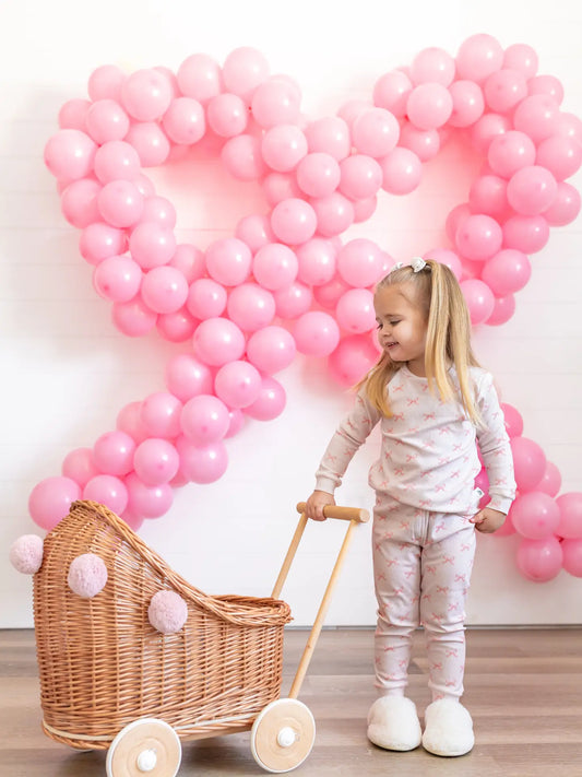 Little Joy Co: Blushing Bows Ribbed Bamboo Two Piece Set