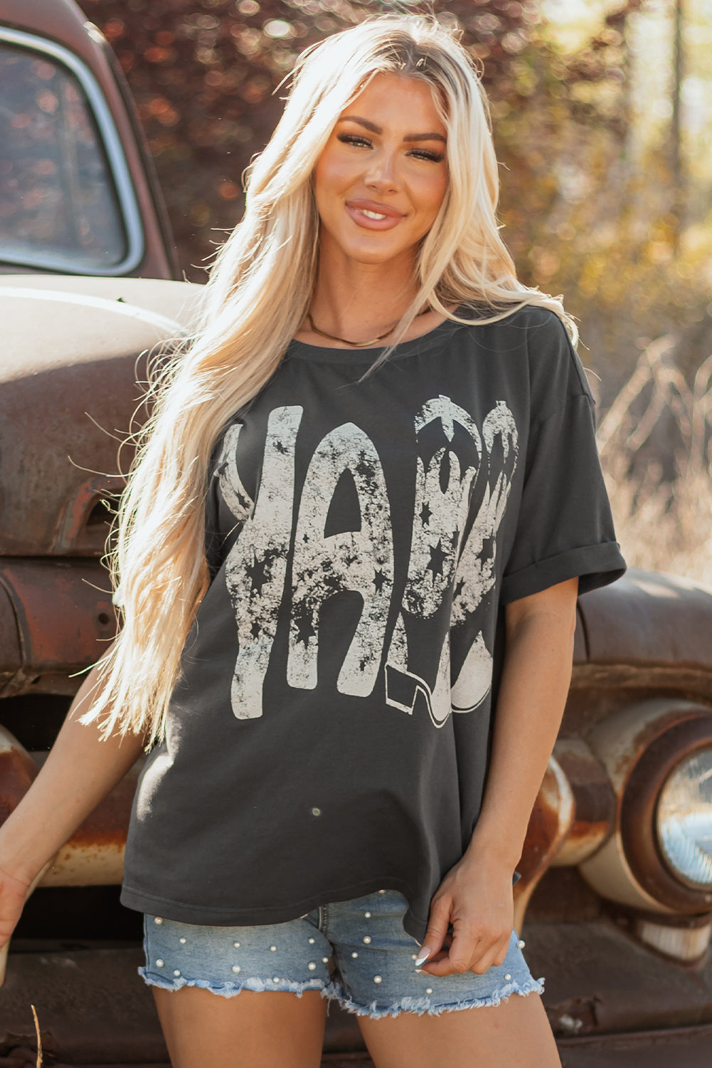 Vintage Yall Cowboy Boots Graphic Tee