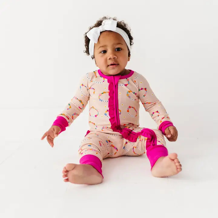Kiki + Lulu: "In My Bestie Era" Ruffle Ribbed Bamboo Zippy