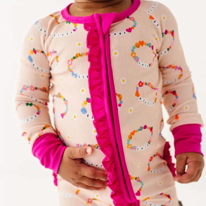 Kiki + Lulu: "In My Bestie Era" Ruffle Ribbed Bamboo Zippy