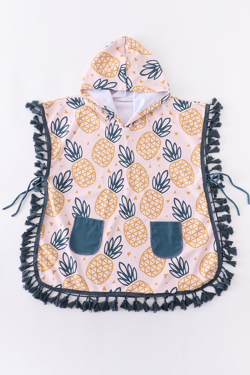 Pineapple Hooded swimsuit cover up