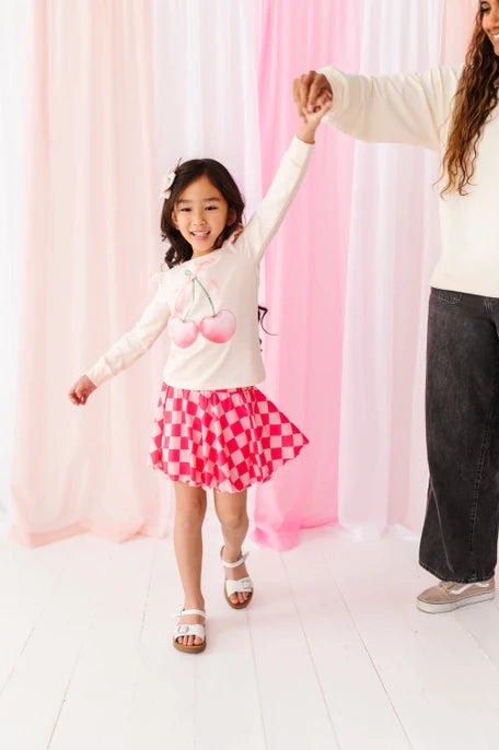 Made By Molly: Pink Checkered Skort