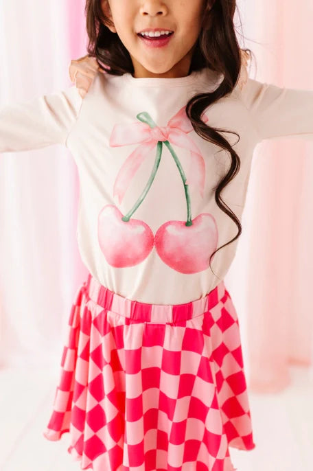 Made By Molly: Pink Checkered Skort