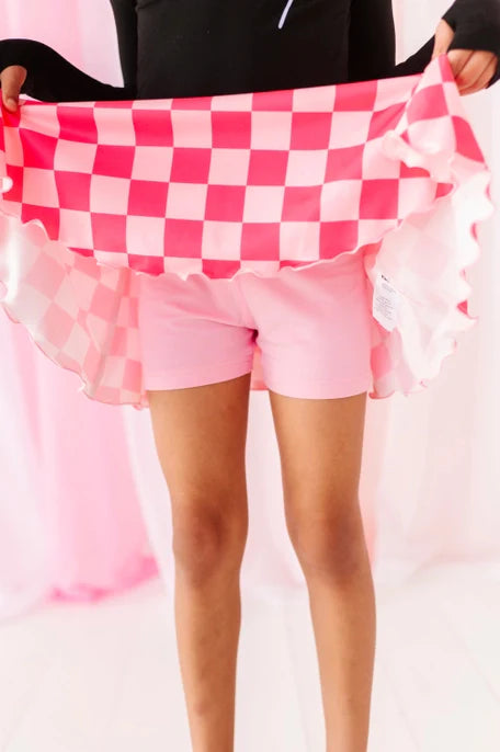 Made By Molly: Pink Checkered Skort
