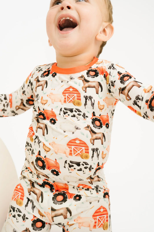 Little One Shop: Little Red Barnyard Two Piece Bamboo Set