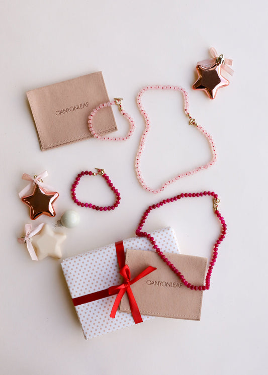 Natural Rose Quartz + 14k Gold Filled Toggle || Gemstone Bracelet