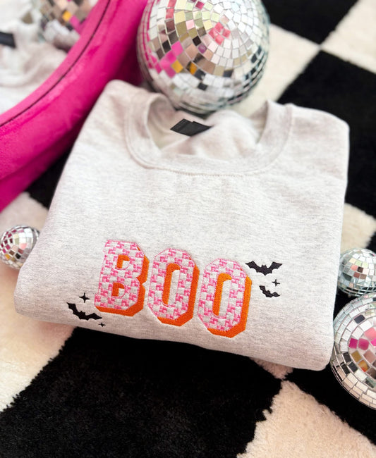 BOO Embroidered Crewneck- Made to Order
