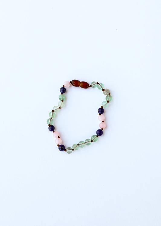 Fluorite + Lapis Lazuli + Rose Quartz || Gemstone Anklet or Bracelet