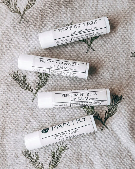 Handpoured Lip Balm w/ SPF 15 | Clean, natural, dry lip balm