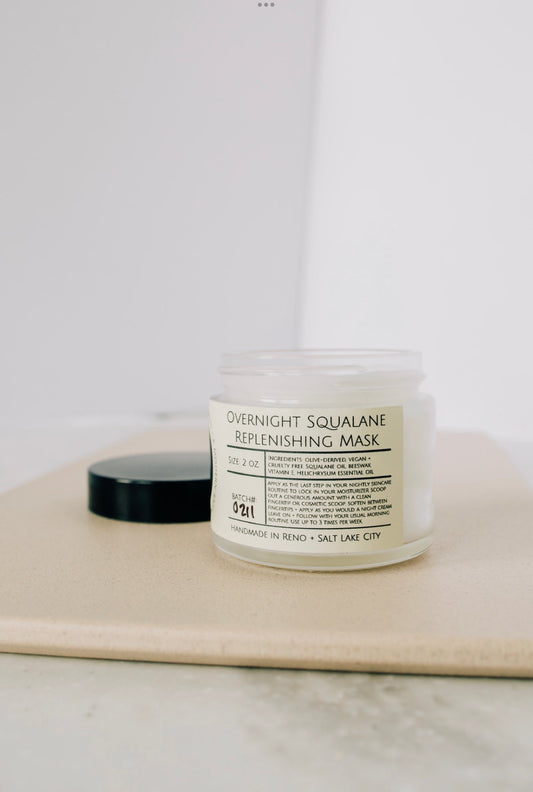 Overnight Replenishing Squalane Mask - Skin Firming + Hydrating Sleep Mask