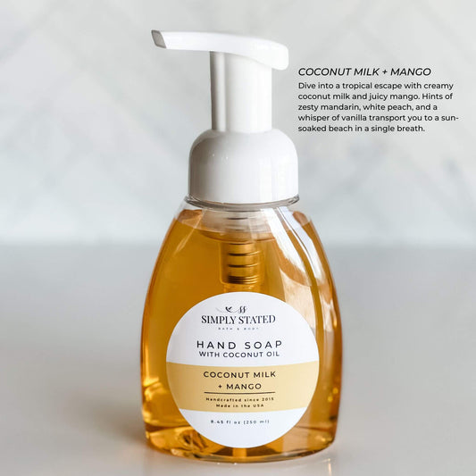 Signature Foaming Hand Soap – Gentle Coconut Oil-Based Liquid Soap