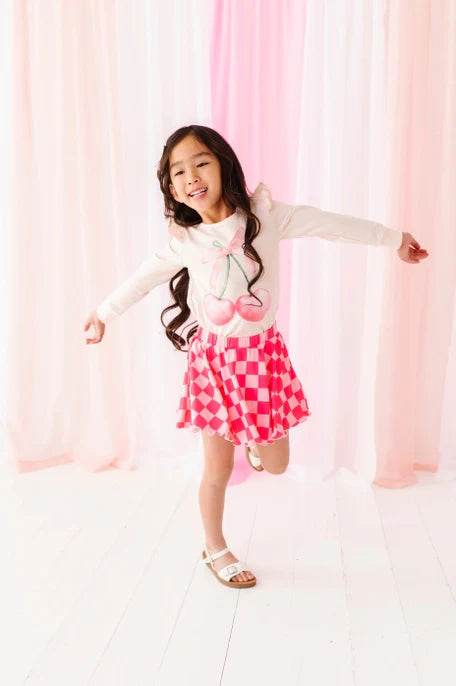 Made By Molly: Pink Checkered Skort